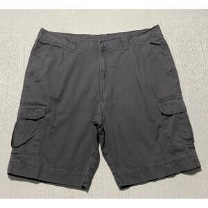 Full Blue Mens Grey Cargo Shorts Size 40 Cotton Utility Workwear Casual
